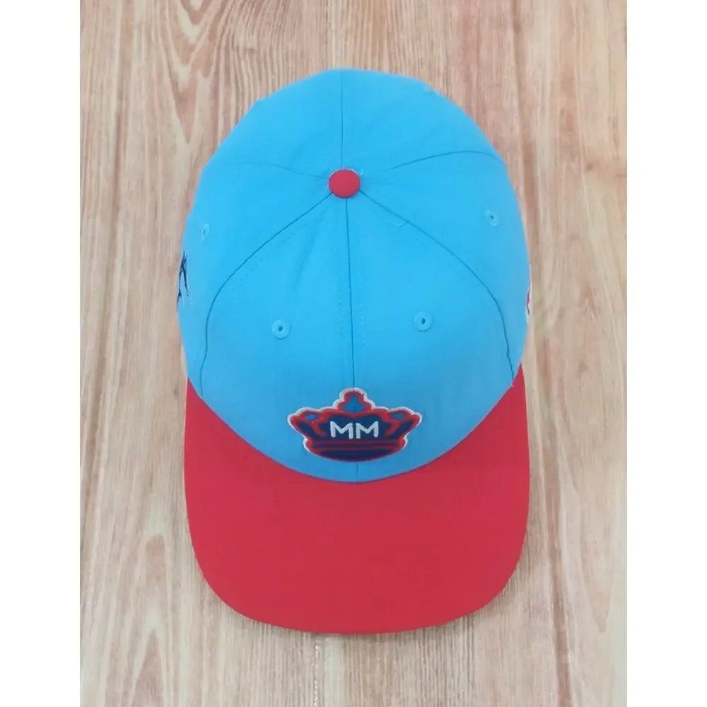 Oc Sports Men’s Hat Cap Miami Marlins MLB Blue Red One Size Ajustable